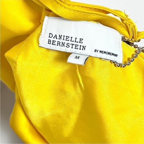 NWT WEWOREWHAT Y2K Satin Cowl Square Neck Sleeveless Open Back Cocktail Gown M - Picture 6 of 7